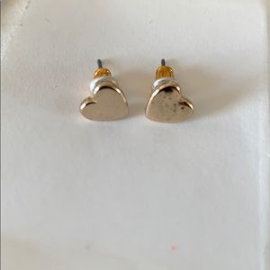 Gold heart earrings